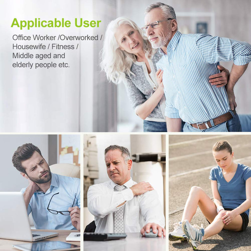 AUVON Rechargeable TENS Unit Muscle Stimulator, 24 Modes 4th Gen TENS Machine with 8pcs 2"x2" Premium Electrode Pads for Pain Relief - NewNest Australia