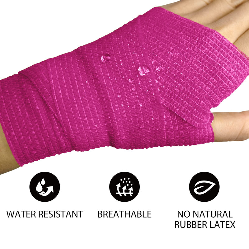 FriCARE Nonwoven Self-Adhesive Bandage, Self-Adherent Cohesive First Aid Medical Wrap, Elastic Athletic/Vet Tape for Wrist 2 Inches Wide 2 Inch x 5 Yards Purple - NewNest Australia