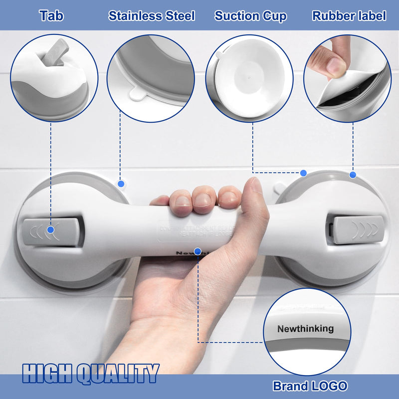 Newthinking Suction Bathroom Grab Rails, Hand Rail for Disabled, Portable Mobility Aids Safety Handle with Suction Cup Fitting, No Fixings Needed for Bathroom, Children and Disability Aids (1 Pack) 1 - NewNest Australia