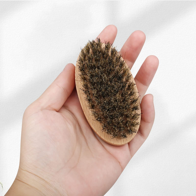 Beard brush with storage bag, 100% boar bristle brush for daily beard care, beard brush for men travel - NewNest Australia