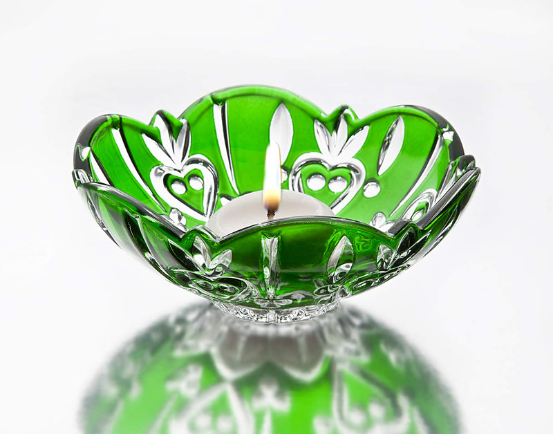 NewNest Australia - Fine Crystal Accent Bowl, Green 