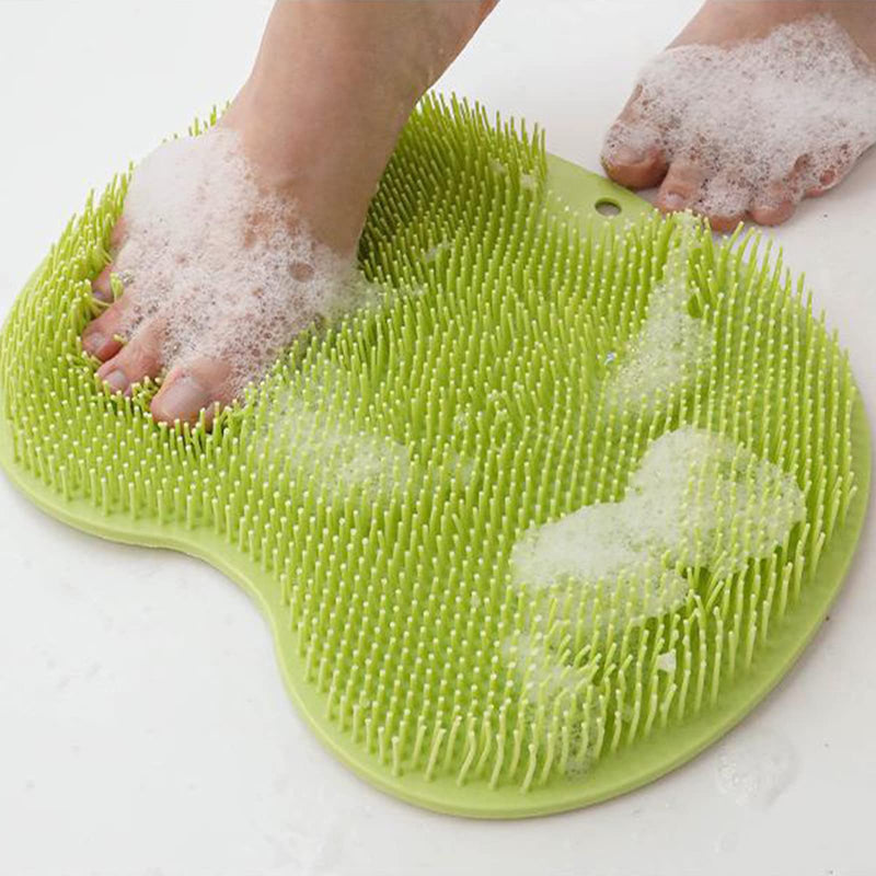 Shower Doormat, Foot Massage, Non-Slip Back Massage Pad, Shower Brush, Gaps Between Toes, Foot Cleaning Brush, Massager, Soothing And Relaxing Massage Pad (Grey) - NewNest Australia