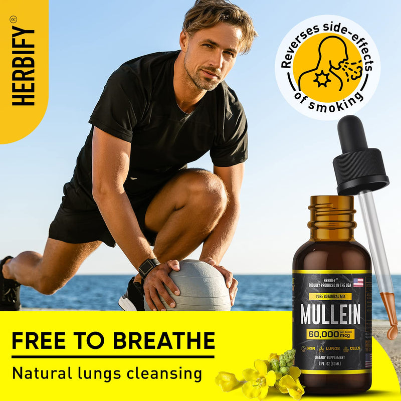 Mullein Extract 2 oz, Alcohol-Free Tincture, Organic Mullein Leaf and Flowers Blend (Verbascum Densiflorum) 2 Fl Oz (Pack of 1) - NewNest Australia