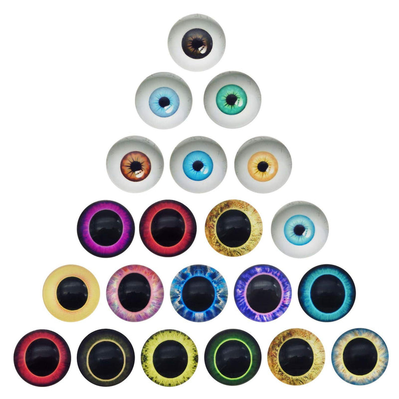 50 Pairs 6mm Glass Owl Unicorn Human Pupil Eyes for Clay Dolls Sculptures Craft DIY Finding Glue on Eyes - NewNest Australia