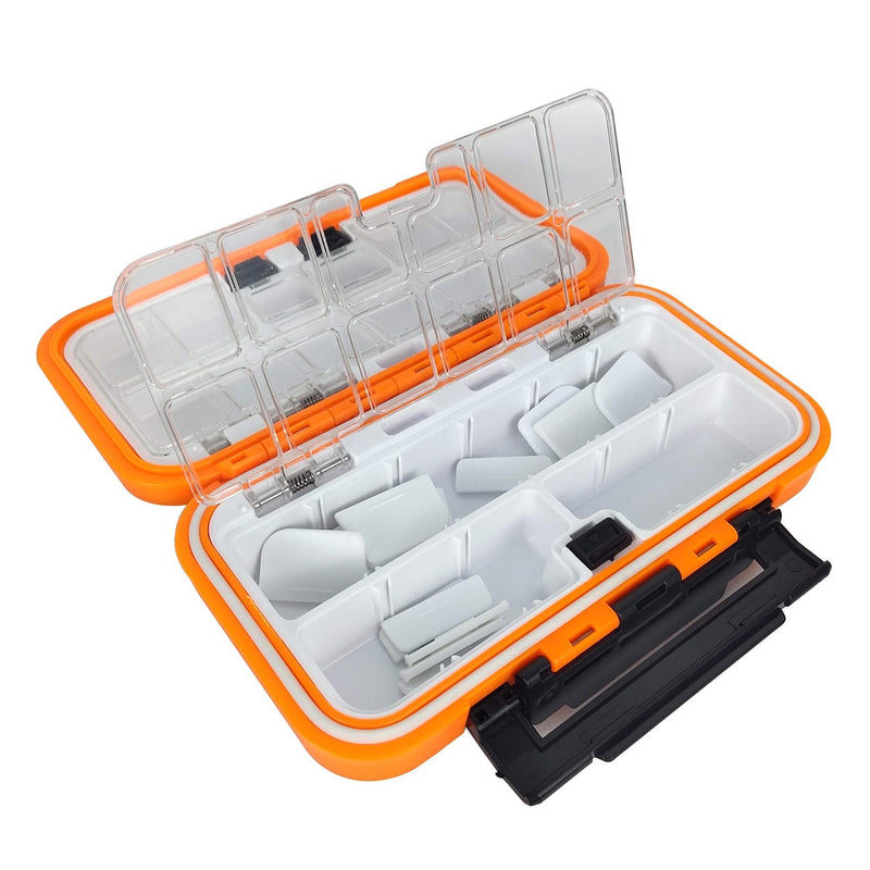 Aventik Waterproof Fishing Tackle Box Lures Hooks Bait Storage Case Trays Accessory Boxes Thicker Plastic Hooks Organizer for Vest Casting Fly Fishing Orange - NewNest Australia