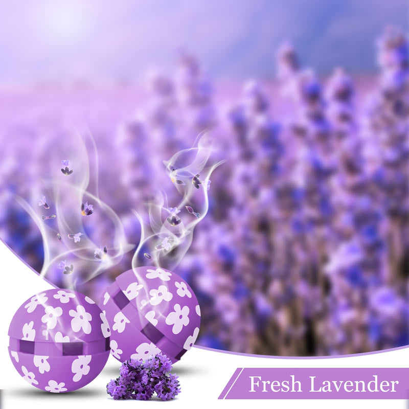 Deodorizing Balls for Sneakers, Shoe Deodorant, Gym Bags, Pack of 6 Deodorizing Balls Also for Home Lockers, Simple Twistlock - Lavender - NewNest Australia