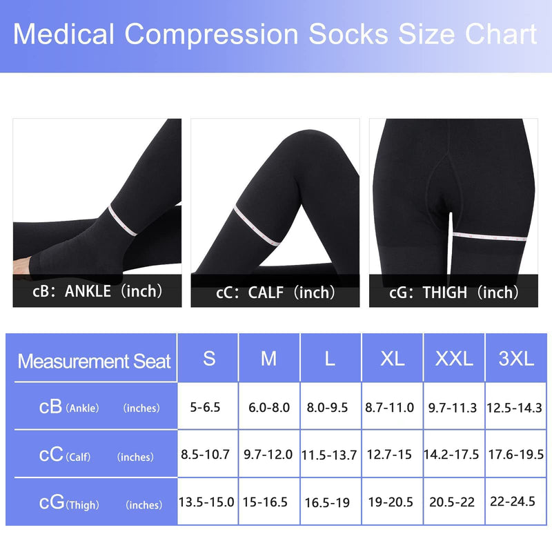 Evolyline 20-30 Mmhg Medical Compression Tights Women & Men Long Class Ii Graduated Compression Stockings Men Open Toe Support Stockings For Pregnancy Varicose Veins Oedema - NewNest Australia