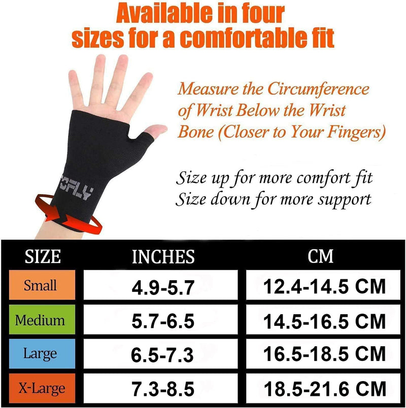 TOFLY® Wrist & Thumb Support Sleeve, 1 Pair Compression Arthritis Gloves for Unisex, Ideal for Carpal Tunnel, Wrist Pain & Fatigue, Sprains, RSI, Tendonitis, Hand Instability, Sports, Typing X-Large: 7.3 - 8.5" Wrist Circumference Beige - NewNest Australia