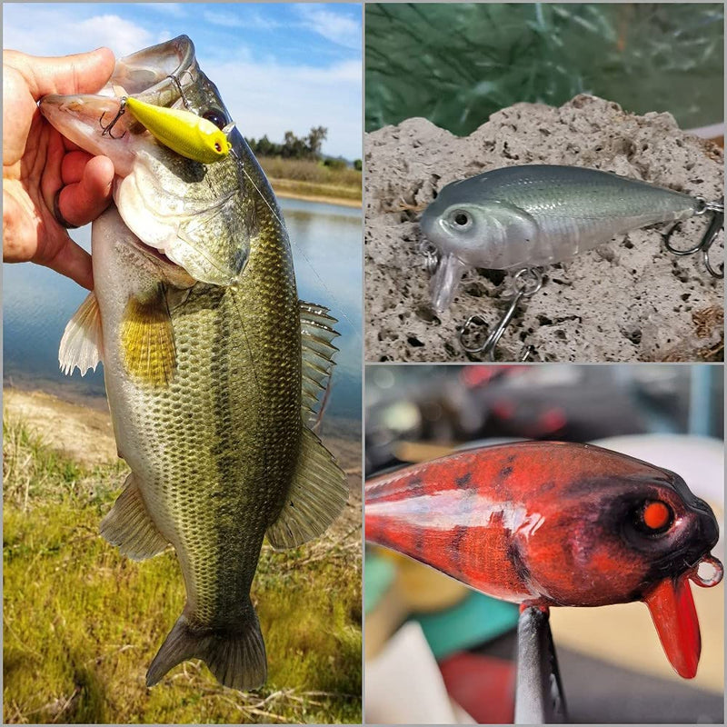 wLure 10 Blank Unpainted Crankbait Wide Wobble Surface Walking Bait Fishing Lures with Free Eyes UPC655 - NewNest Australia
