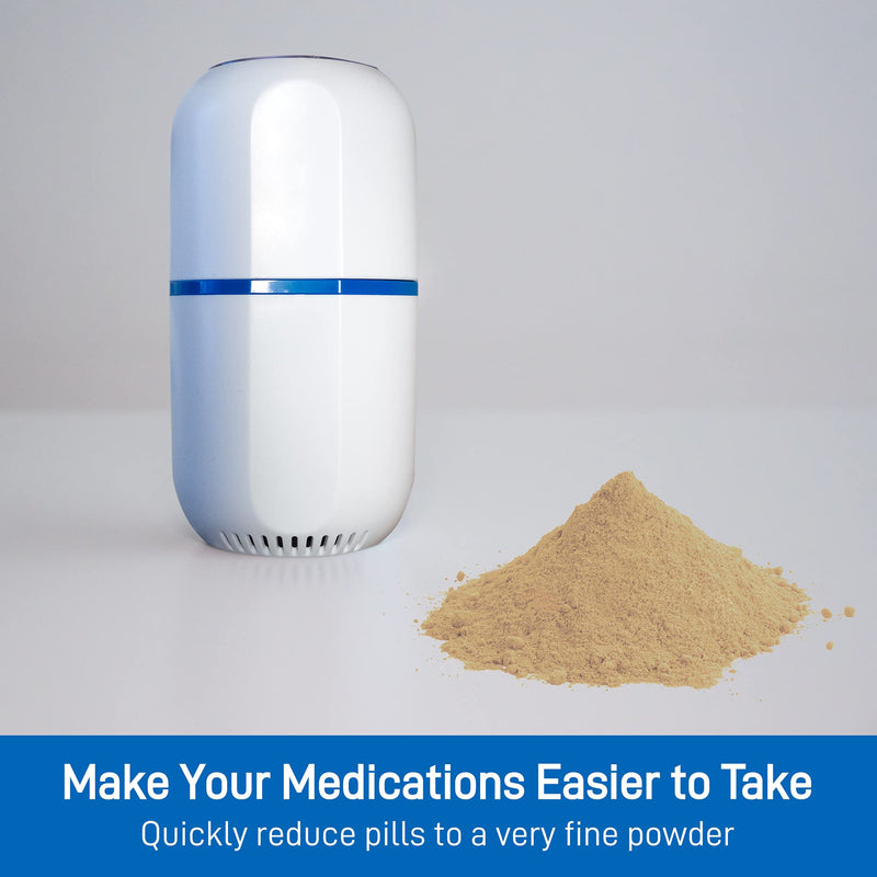 Electric Pill Crusher Grinder - Fine Powder Electronic Pulverizer for Small and Large Medication and Vitamin Tablets - Comes with Stainless Steel Blades to Crush Multiple Pills by Pill Mill - NewNest Australia