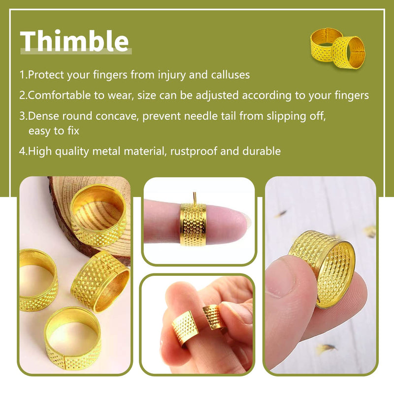 Needle Threaders Tool Set 47 in 1 for Hand Sewing, Sewing Machine, DIY (12 Pcs Needle Threaders + 2 Pcs Seam Rippers + 1 Pc Drawstring Threader+ 2 Pcs Thimbles + 30 Pcs Needles + 1 Pc Storage Case) - NewNest Australia