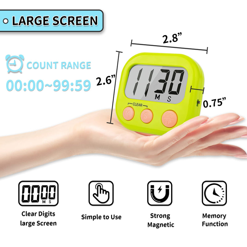 Classroom Timers for Teachers Kids Large Magnetic Digital Timer 2 Pack Blue Green 1 - NewNest Australia