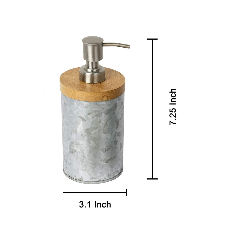 nu-steel CFT6H Confetti Collection Lotion Dispenser, Perfect for Home & Bathroom Accessories, Galvanised Sheet and Wood - NewNest Australia