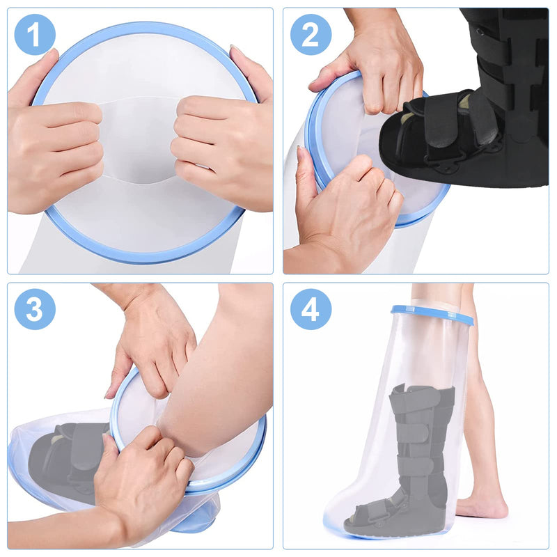 Fasola Leg Cast Cover Shower, Non-Slip Leg Cast Protector for Broken Thigh, Knees, Foot, Reusable Cast Bag Keep Foot Dry - XL Non Slip Bottom - NewNest Australia