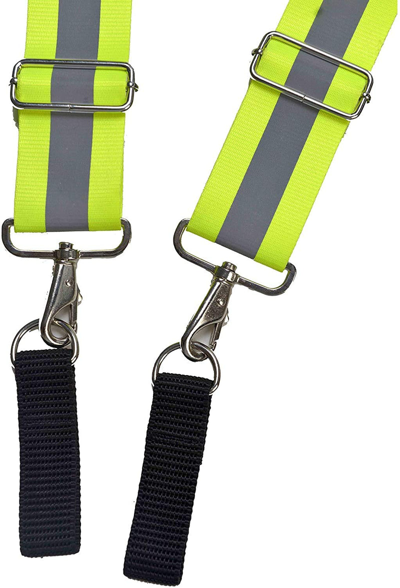 Sincerities Tool Belt Suspenders/Carpenter Electrician Tool Belt Suspenders Hi Viz - include Padded Foam,Phone Holder Tape Holder Pencil Holder Adjustable Straps, Fluorescent Green, 12.93.52.7inch - NewNest Australia