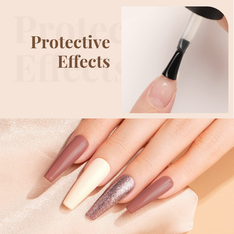 Beetles Gel Nail Polishes Top and Base Coat- No Wipe Gel Top Coat and Base Coat Gel Nail Polish Set 15ml, Soak Off Nail Lamp Gel Polish Nail Art Manicure Salon DIY Glossy Shine Finish Beauty Gifts - NewNest Australia