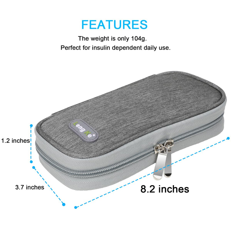 Insulin Cooler Bag with 2 Ice Packs - Diabetic Bag for Diabetic Supplies Keep Supplies Safe and Cold, Diabetes Accessories Pen Cooler Box When Traveling by YOUSHARES (Grey) 01 Grey - NewNest Australia