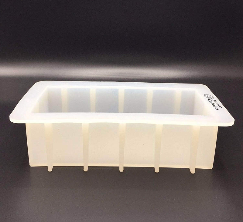 MOSE CAFOLO Loaf Soap Mold 8" Thick Lip Silicon Rectangular Mould 40oz DIY Handmade Swirl Making Tools 8" White mold - NewNest Australia