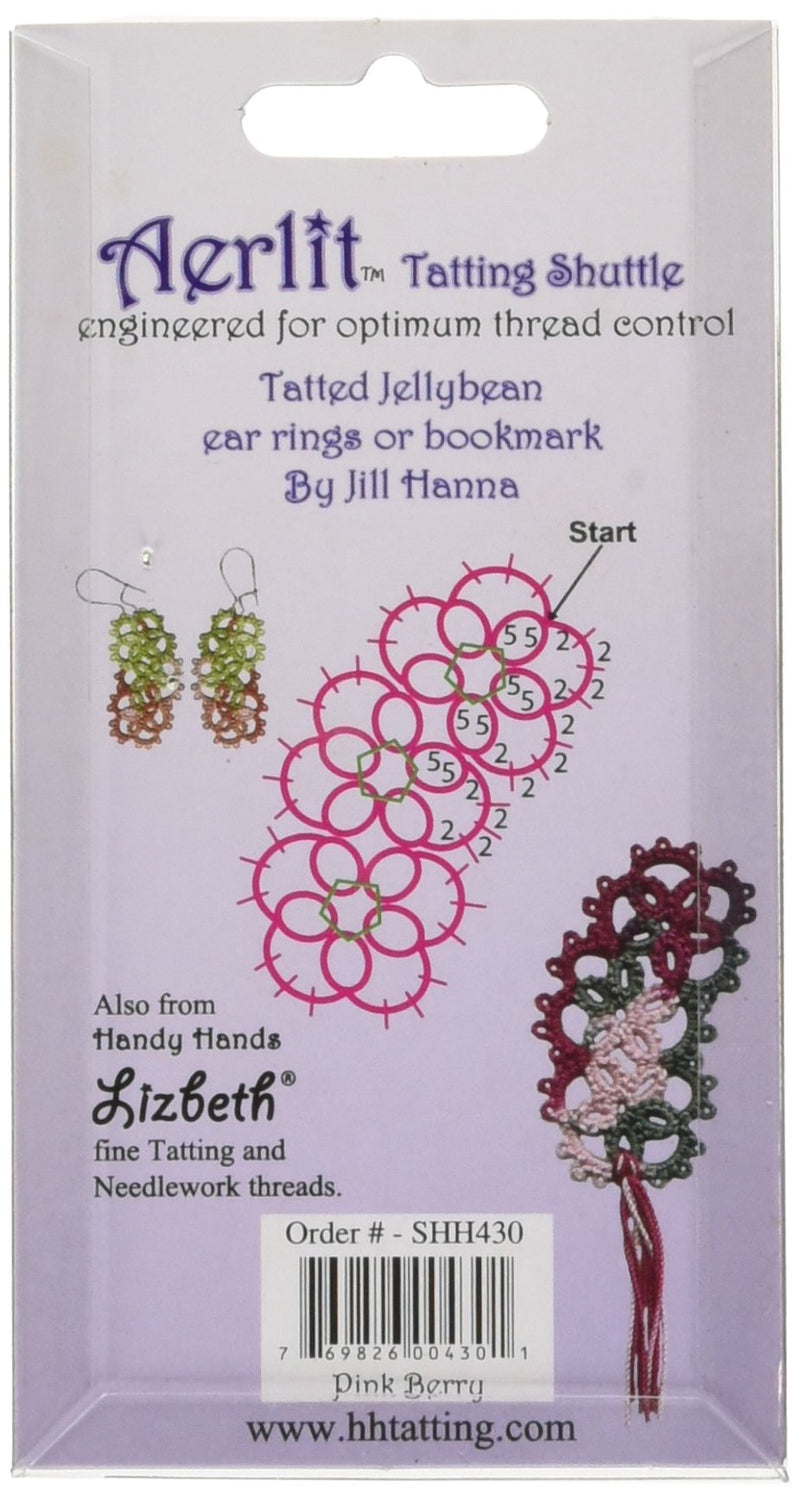 Handy Hands Aerlit Tatting Shuttle with 2 bobbins SHH430 Pink Berry - NewNest Australia