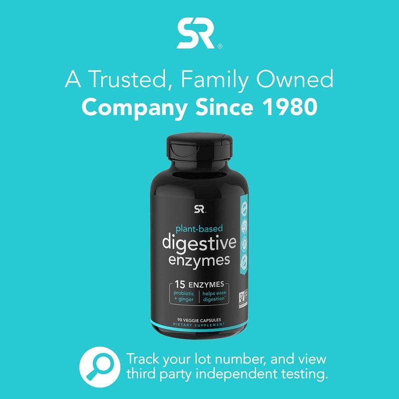 Digestive Enzymes with Probiotics and Ginger - Plant Based Supplement for Dairy, Protein, Sugar & Carbs Digestion - Non-GMO Verified & Vegan Certified (90 Veggie Capsules) - NewNest Australia