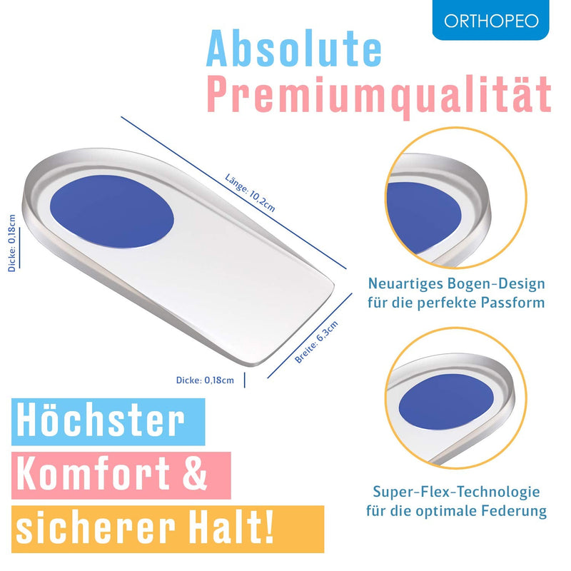 ORTHOPEO Premium Heel Spur Insoles I Heel Pads I Heel Cushions for Shoes IGel Silicone Insoles Heel Spurs for Women I 2 Pairs of Gel Insoles for the Heel IOrthopedic Gel Cushions IL 10.2 cm W 6.3 cm Pack of 4 (Pack of 1) - NewNest Australia