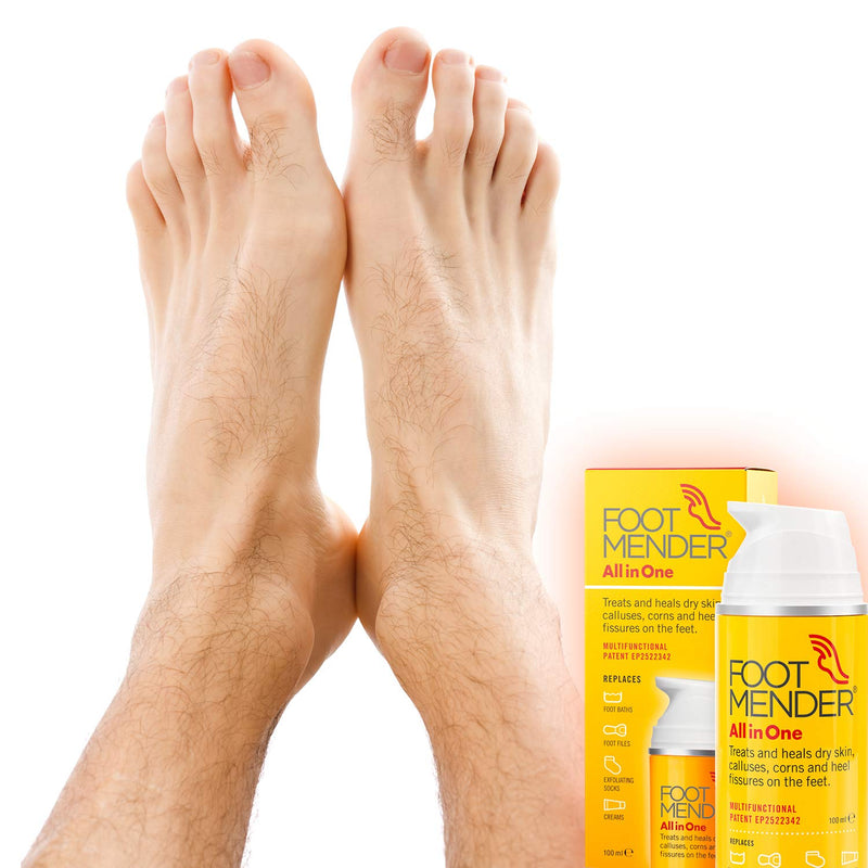 Footmender All in One | Treats and Heals Dry Feet, Hard Skin (calluses), Corns and Cracked Heels (Heel fissures) | Significant Effect After First Treatment | 100ml - NewNest Australia