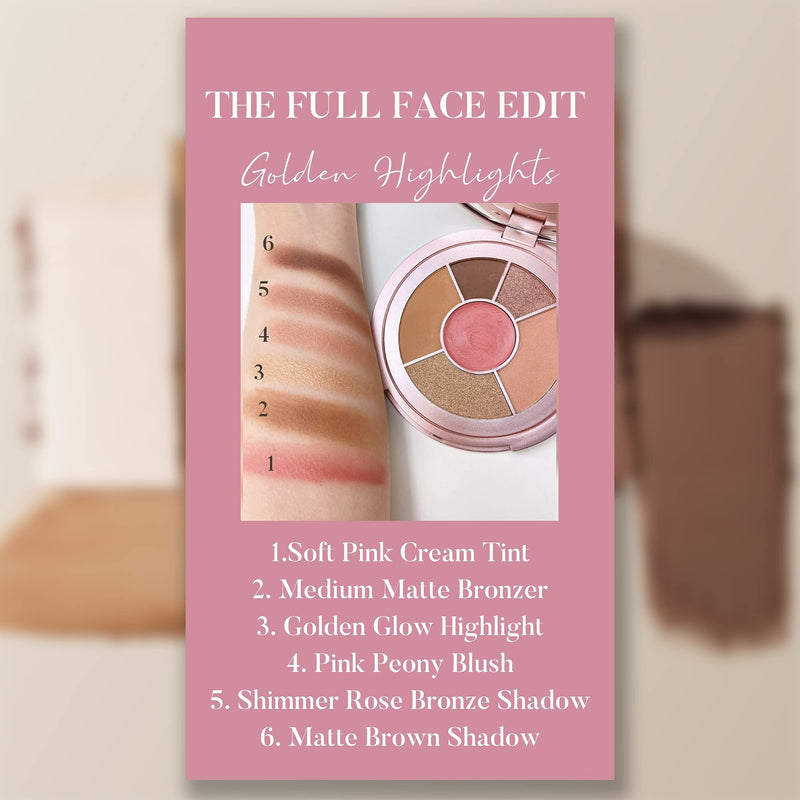 Sculpted All in One Full Face Edit Golden Highlights Makeup Palette - NewNest Australia