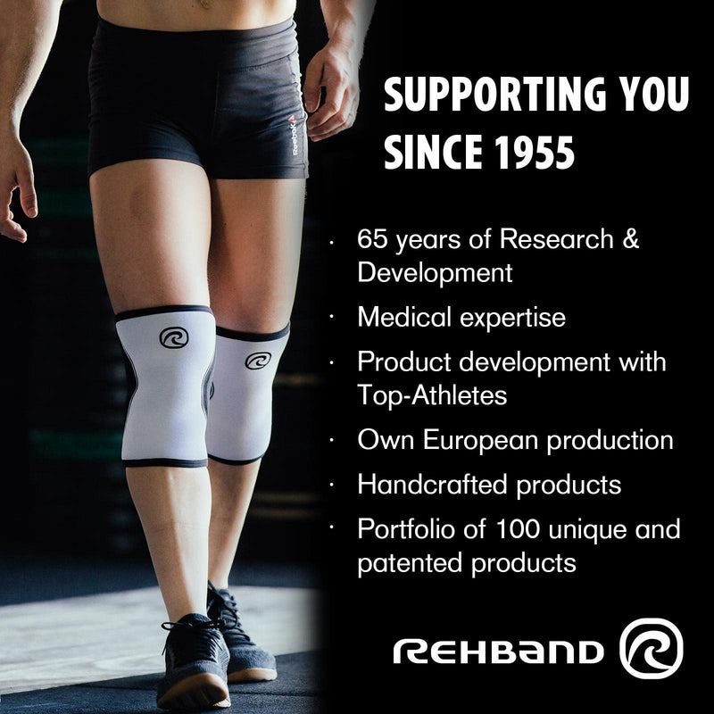 Rehband Patella Knee Support 5 Mm Neoprene, Supportive Knee Support With Patella Opening, Optimal Knee Protection For Strength Sports, Jogging And Fitness, Colour: Black, Size: L - NewNest Australia