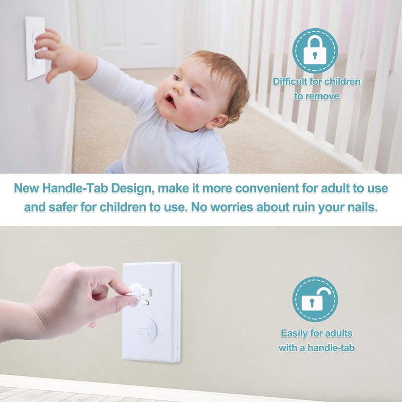 52 Pack Safety Outlet Covers Baby Proofing, Electrical Socket Outlet Plugs 3-Prong Child Proof for Kids House - NewNest Australia