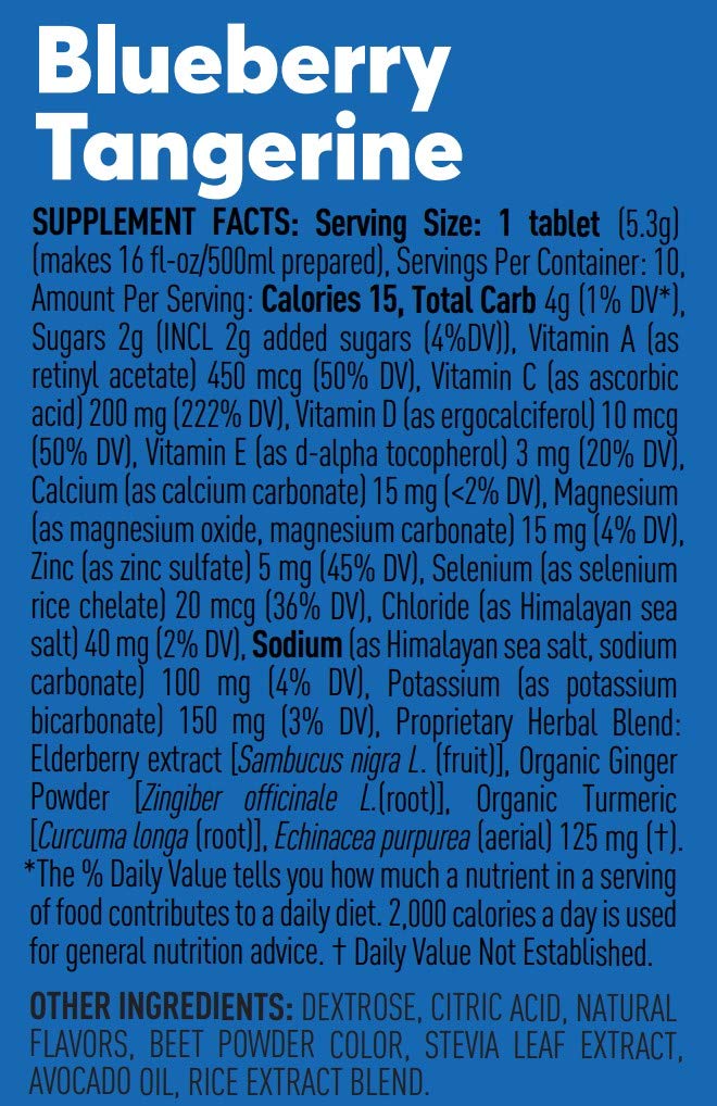 Nuun Immunity: Antioxidant Immune Support Hydration Supplement with Vitamin C, Zinc, Turmeric, Elderberry, Ginger, Echinacea, and Electrolytes. Flavor: Blueberry Tangerine, Pack of 8 (80 Servings) 10 Count (Pack of 8) - NewNest Australia