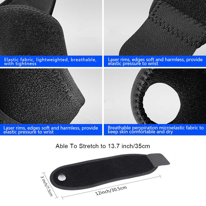 Hually Wrist Support, (2 Pack) Adjustable Wrist Brace with Hook-and-Loop Design, Breathable Wrist Wrap Band Offer Hand Support for Fitness, Bench Press, Weightlifting -One Size Fits Left or Right Hand - NewNest Australia
