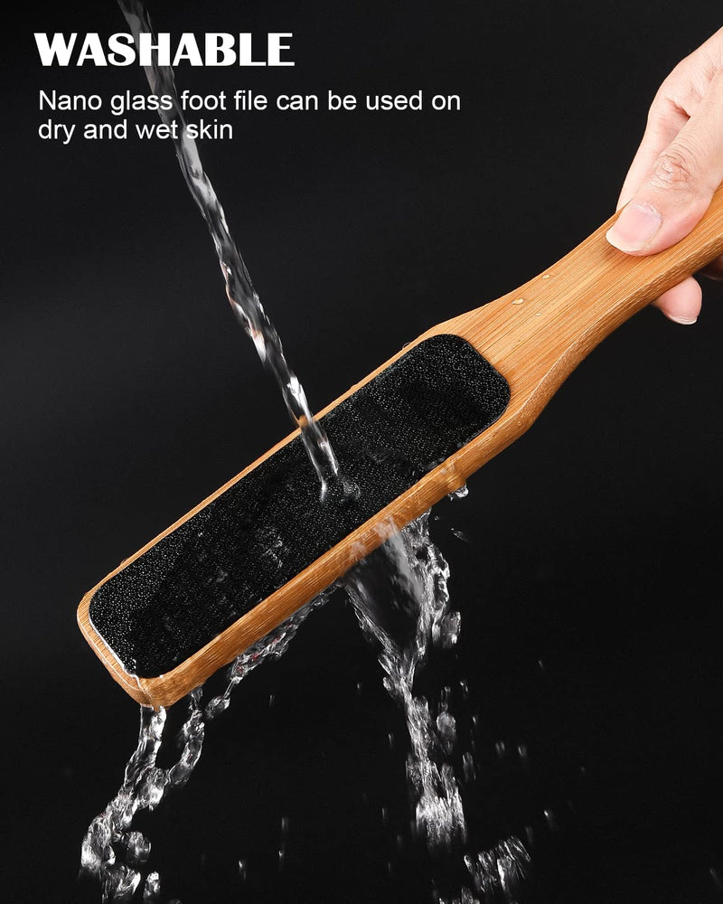Fvion Callus Remover - 2-In-1 Nano Glass Callus Rasp With Mirror, Professional Callus File For Wet & Dry Feet, Foot Rasp For Hard And Dead Skin, Foot Care Safe & Fast - NewNest Australia