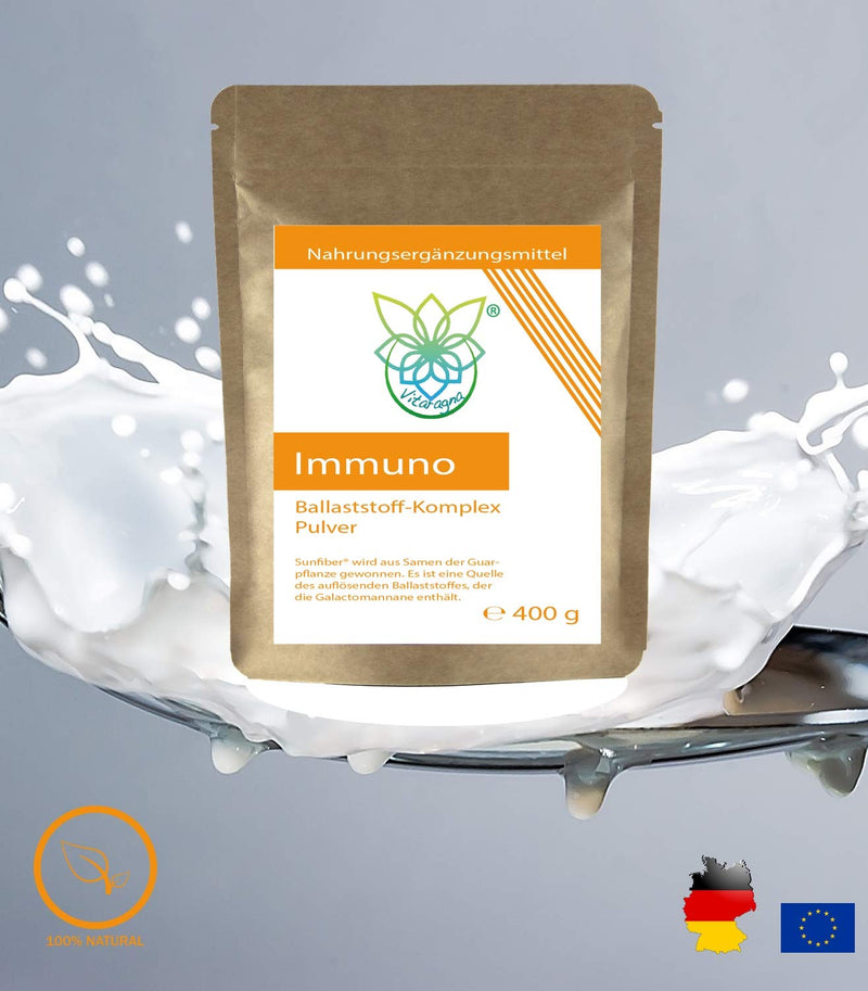 Vitaragna Sunfiber Immuno Fiber Complex As Powder From The Guar Plant, Guar Gum And Gum Arabic - For Intestinal Flora And Intestinal Bacteria, 400 G, Low Fodmap - NewNest Australia