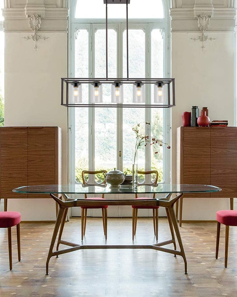 Clear Glass Shades Replacements 1-Pack 5.5in Height, 3.5in Diameter, 1.65in Fitter, Clear Cylinder Glass Lamp Shade High Transmittanc Glass Shade Cover Globes for Light Fixtures Clear Cylinder Glass Shade 1 Pack - NewNest Australia