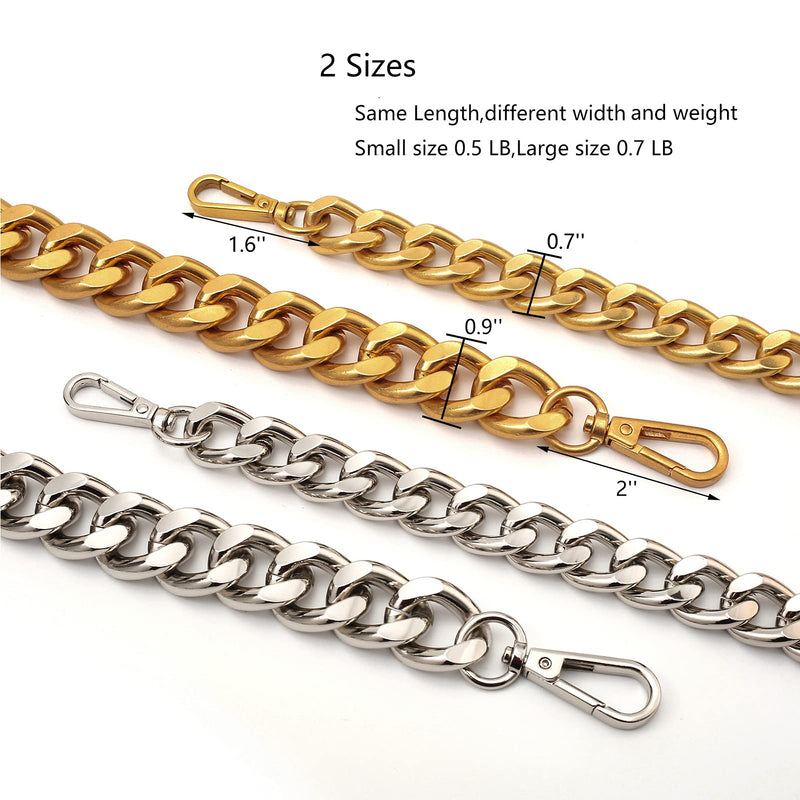 42‘’ Substantial Big Metal Cross-Body Chain Purse Strap Replacement for Mini Wallet,Waist Pack,Chest Bag (Antique Gold, Small) Antique Gold - NewNest Australia