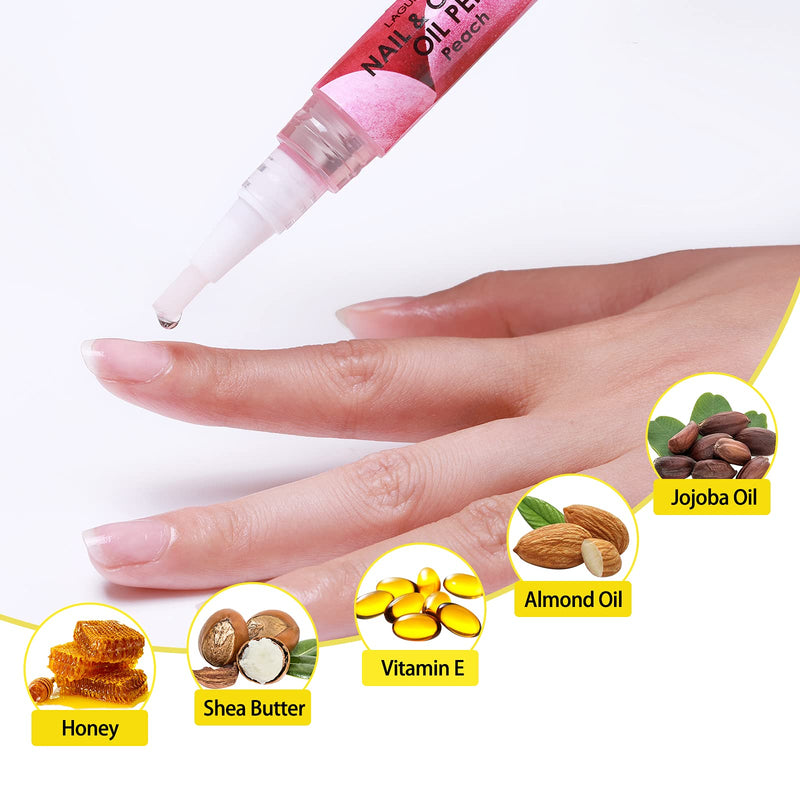 Lagunamoon 10 Pack Cuticle Oil Pens for Nail Care, 5ml Nail Oil Pens with Natural Ingredients to Moisturize and Nourish Dry Nails and Cuticles, Cuticle Oil to Prevent Nail Cracking and Hangnails Pack of 10 - NewNest Australia