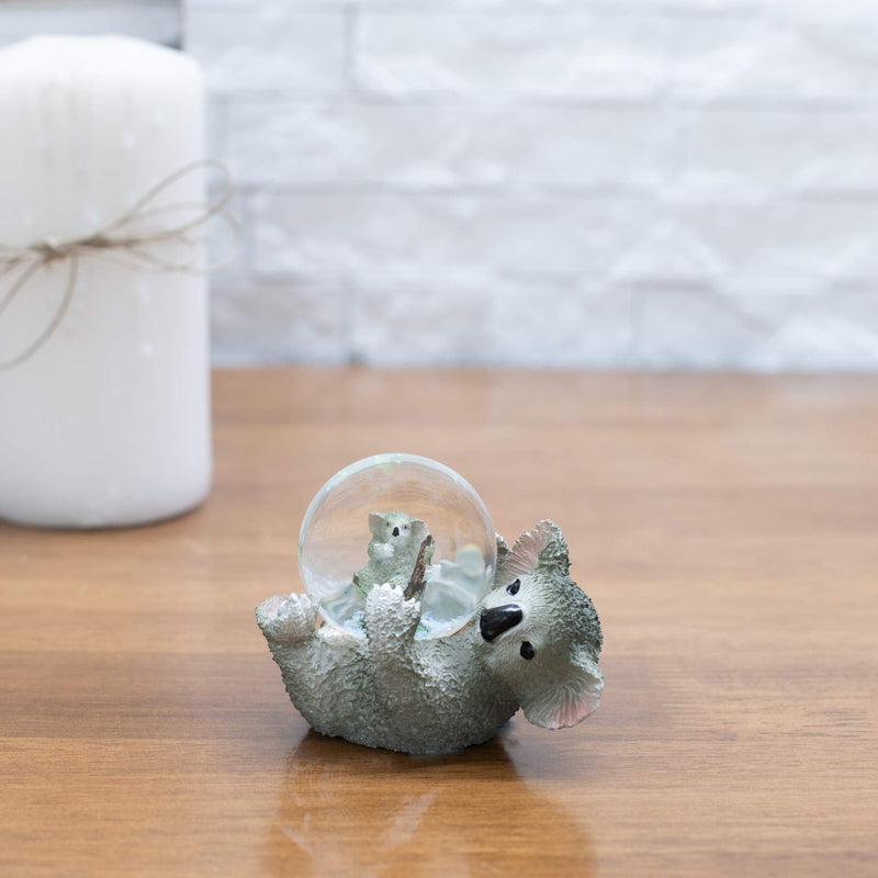 NewNest Australia - Elanze Designs Mommy Koala and Joey Baby Figurine 45MM Glitter Water Globe Decoration 