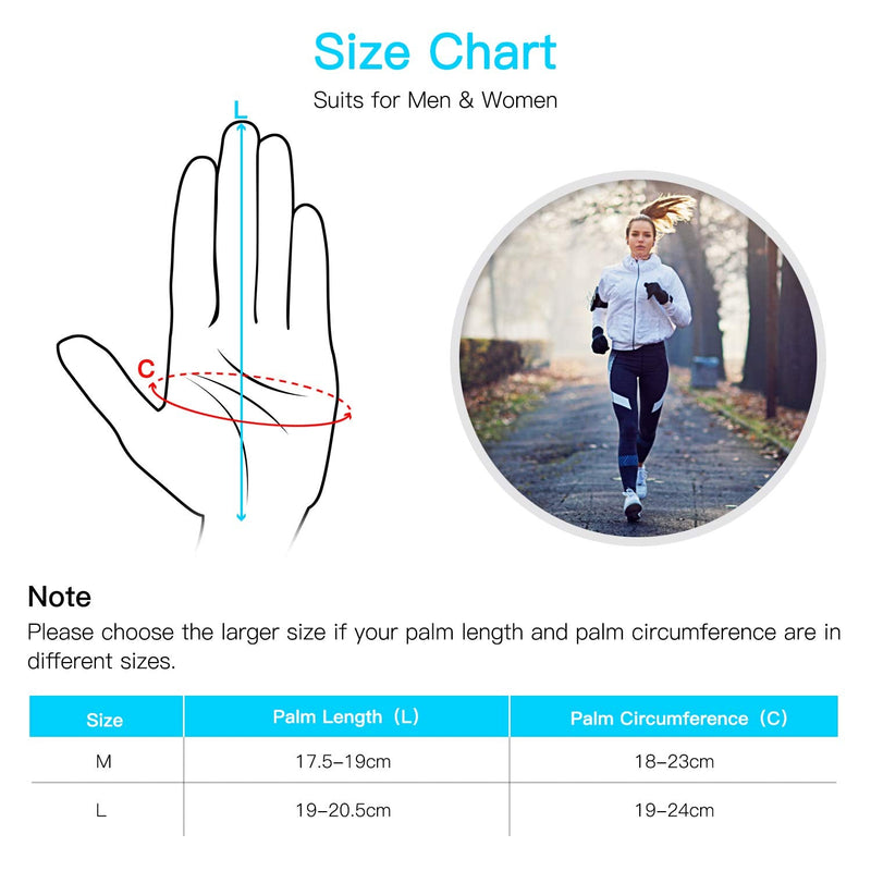 Unigear Lightweight Running Gloves, Touch Screen Anti-Slip Warm Gloves Liners for Cycling Biking Sporting Driving for Men Women Medium - NewNest Australia