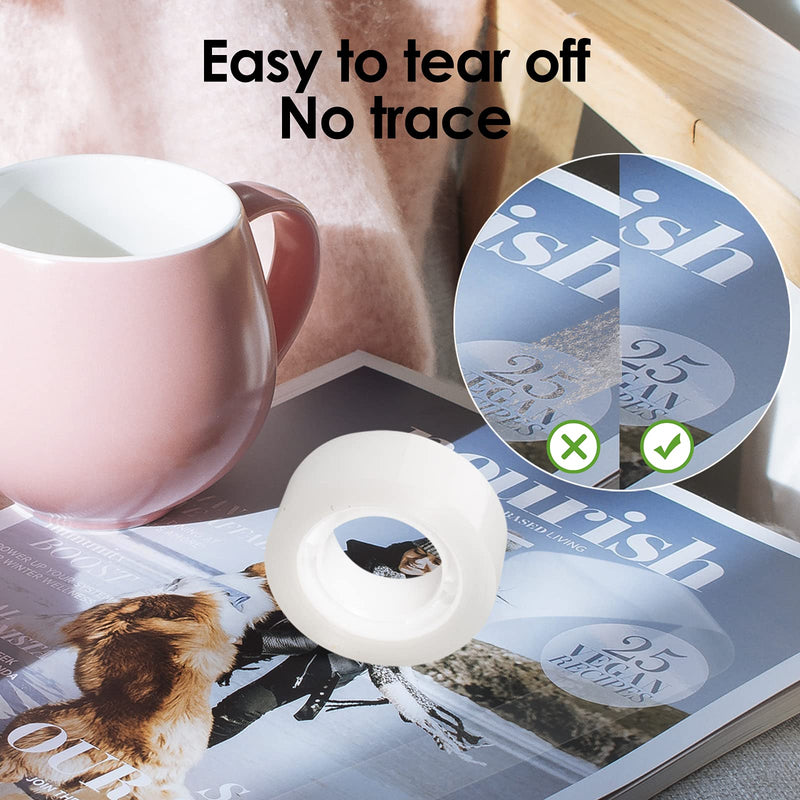 TAFOMAGIC Transparent Tape Clear Tape, Numerous Applications Office School Classroom Home, Disappears on Papers, 3/4 x 1000 Inch (8 Tapes 8 dispensers) 8 tapes 8 dispensers - NewNest Australia