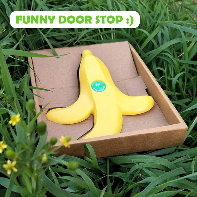 Banana Door Stop - Novelty Cute Funny Fruit-Shaped Designer Door Wedge Stopper - Interesting Home Furnishing Rubber Banana Door Block - Ideal for Any Floor Surface of Home, Office or Hotel - NewNest Australia