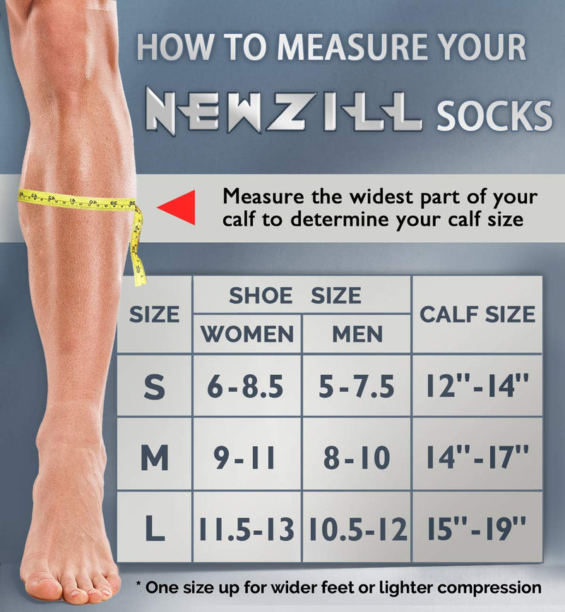 NEWZILL Medical Compression Socks for Women & Men Circulation 20-30 mmHg 1 I 3 Pairs Best for Running Nursing Hiking Travel Polka Dot Small - NewNest Australia