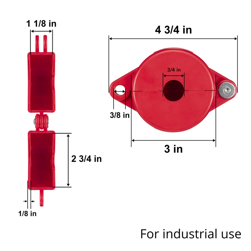 TRADESAFE Gate Valve Lockout Device, 1" to 2-1/2" Diameter, 2 Pack, Lock Out Tag Out OSHA Compliant Valve Locks for Professional and Industrial Use, Gas, Water Spigot, and Faucet Locks Outdoor - NewNest Australia