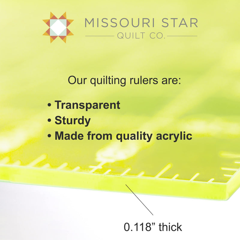 Acrylic Quilting Ruler, 5” x 15” | Large Ruler for Sewing, Measuring and Cutting Quilt Fabric | Straight Edge Tool for Layer Cakes, Charm Pack Quilts, and DIY Craft Projects - NewNest Australia