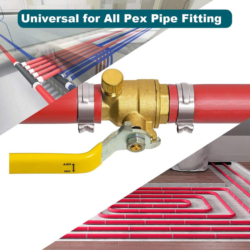 LOKMAN 50 Pack 1 Inch PEX Cinch Clamps, Stainless Steel Cinch Crimp Rings Pinch Clamps for PEX Tubing Pipe Fitting Connections (1 Inch) - NewNest Australia