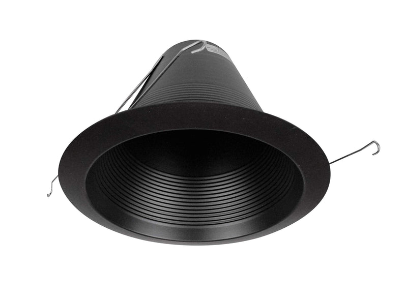 NICOR Lighting 6 inch Black Airtight Recessed Cone Baffle Trim, Fits 6 inch Housings (17550ABK) - NewNest Australia