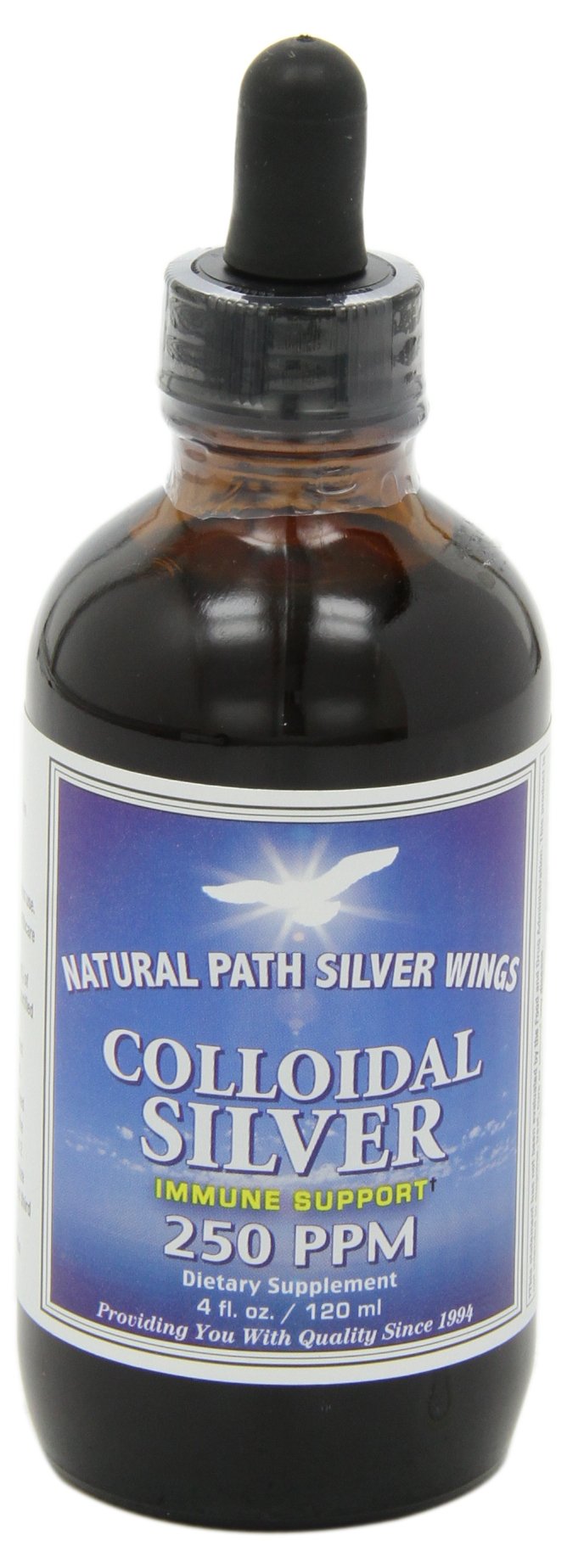 Natural Path Silver Wings Dietary Mineral Supplement, Colloidal Silver, 250 PPM, 4 Fl Oz - NewNest Australia