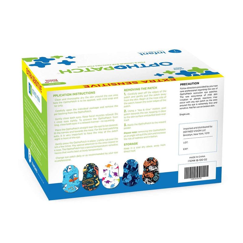 Infants Extra Sensitive Adhesive Eye Patch Boys 100 Pack Series II - NewNest Australia