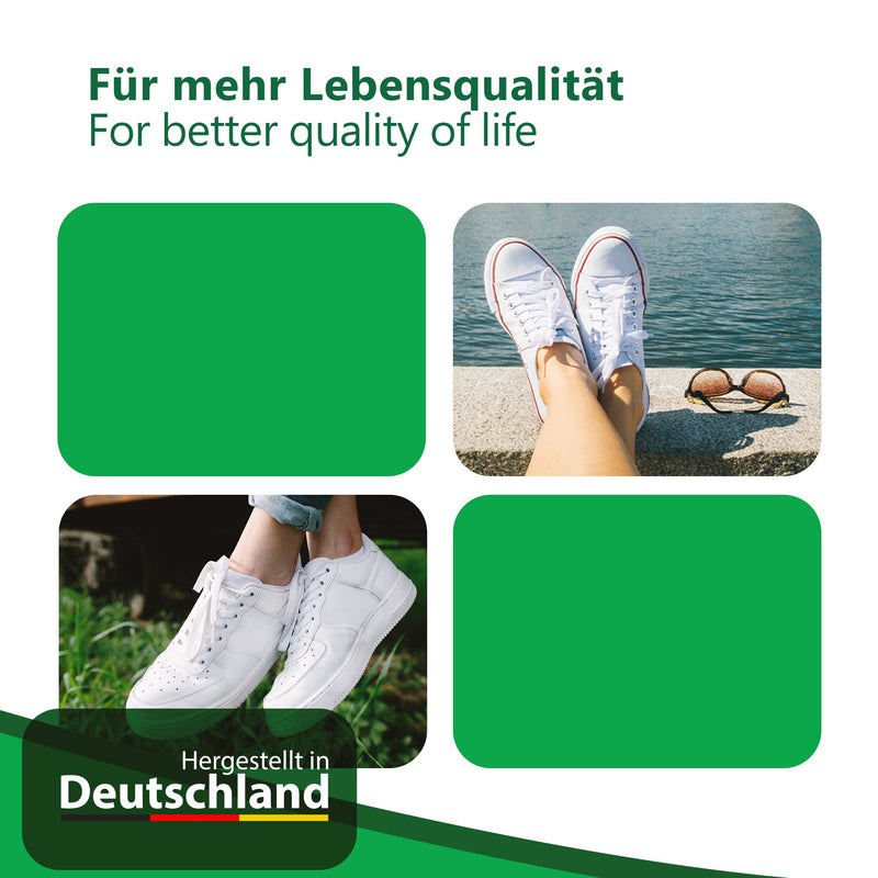 Green Feet 2 pairs of orthopedic metatarsal pads white leather pads in T-shape splayed foot, unisex adult insole, double pack (white, Numeric_44) 44/46 EU - NewNest Australia
