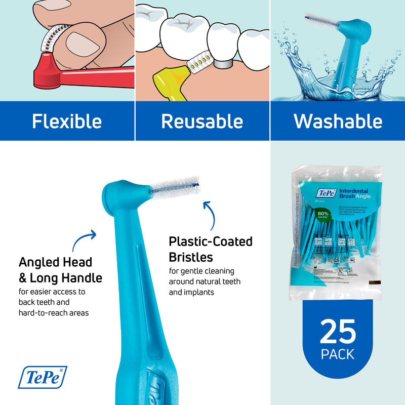 TePe Interdental Brushes Original BLUE 0.6 mm, 25 pieces (pack of 1) 25 pieces (pack of 1) - NewNest Australia