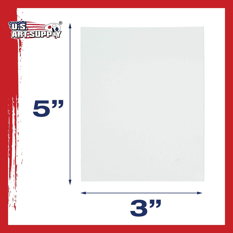 US Art Supply 3 X 5 inch Professional Artist Quality Acid Free Canvas Panel Boards for Painting 12-Pack (1 Full Case of 12 Single Canvas Board Panels) 3" x 5" - NewNest Australia